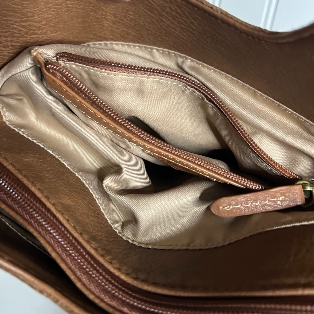 THE SAK COLLECTIVE  Sierra Leather Shopper  in Teak Leaf - Picture 4 of 10